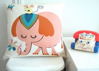 edie elephant cushion by too much too young