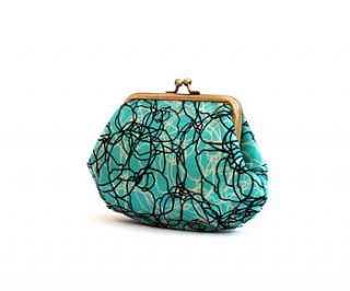 flowerlace silk purse by bleuet textiles