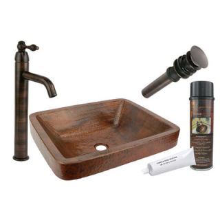 Premier Copper Products Skirted Vessel Bathroom Sink   BSP1_VREC19SKDB