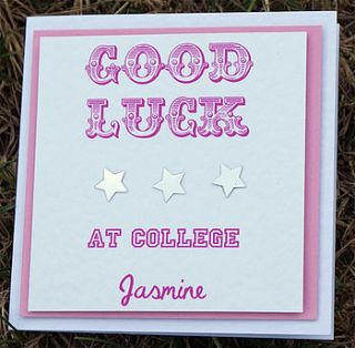 'good luck at college' card by happynestdesign