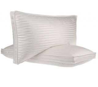Northern Nights Set of 2 500TC Silk/Cotton KG White Goose Down Pillows —