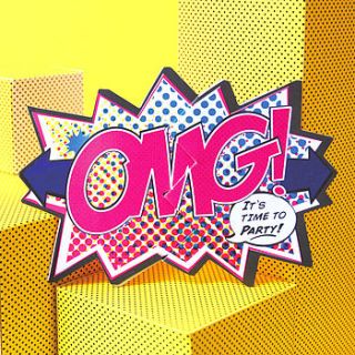 'omg' comic cracker card by cracker cards