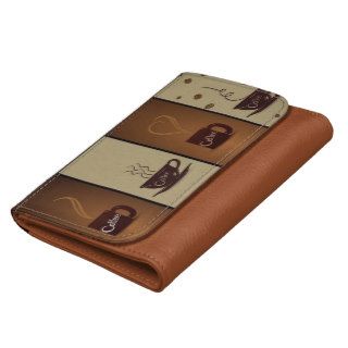 Coffee Lovers Medium Faux Leather Wallet