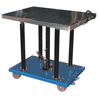 Vestil Manual Hydraulic Post Table — 2000-Lb. Capacity, Model# HT-20-3042  Hydraulic Lift Tables   Carts