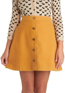 Back to Scholastic Skirt in Pencil Yellow  Mod Retro Vintage Skirts