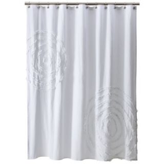 Threshold™ Shower Curtain Ruffle   White