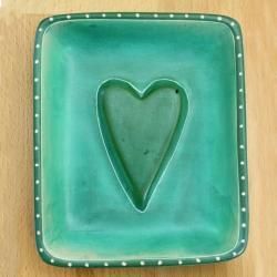 Lamu Lovers Handmade Lime green Soapstone Heart Dish (Kenya) Baskets & Bowls