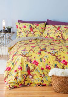 Flora and Fauna and Fabulous Duvet Cover Set in Full/Queen  Mod Retro Vintage Decor Accessories