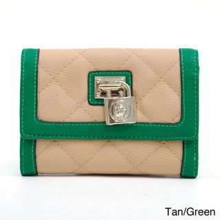 Anais Gvani Classic Petite Quilted Two Tone Bi fold Wallet Anais Gvani Women's Wallets