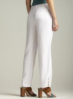 For Cynthia Ankle Cutout Linen Pants For Cynthia Casual Pants