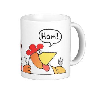 Cartoon Ham & Egg Breakfast Mug