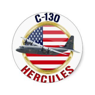 C 130 Hercules Round Sticker