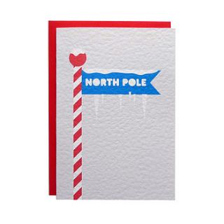 north pole handmade christmas card by tea & ceremony