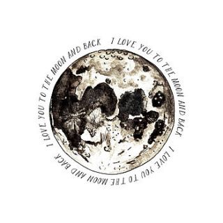 i love you to the moon and back art print by rebecca mcmillan illustration