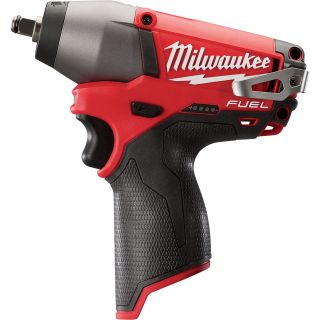 Milwaukee M12 FUEL Cordless Impact Wrench — Tool Only, 3/8in. Square Drive, 12 Volt, Model# 2454-20  Impact Wrenches