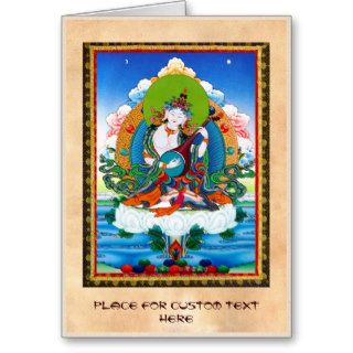 Cool oriental tibetan thangka tattoo Saraswati Card
