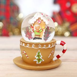christmas gingerbread mini snow globe by red berry apple
