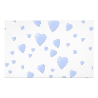 Light Blue and White Love Hearts Pattern. Custom Flyer