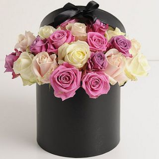luxury rose vintage style hat box by the flower studio
