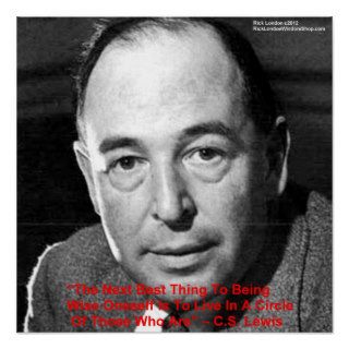 CS Lewis "Surround Yourself" Wisdom Quote Poster Posters