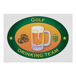 Golf Drinking Team Poster