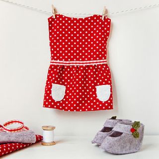 make your own festive doll dress kit by clara and macy