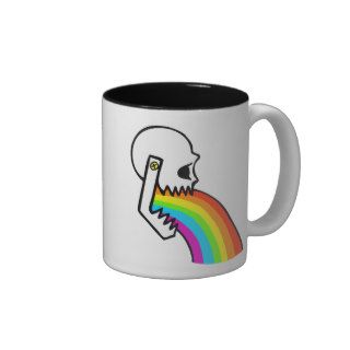 Rainbow Skull Puke Mug