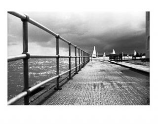 brightlingsea, black and white print by paul cooklin