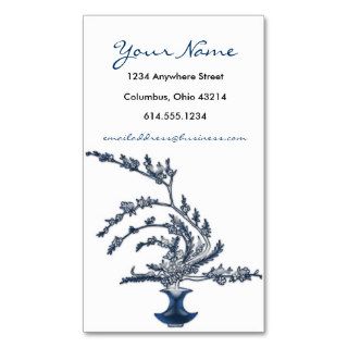 Blue Asian Themed Flower Plant Business Cards