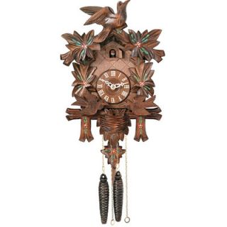 River City Clocks Cuckoo Clock with Moving Birds, Feed Nest, Painted