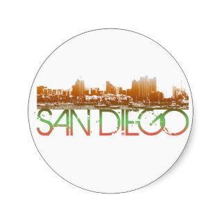 San Diego Skyline Design Stickers