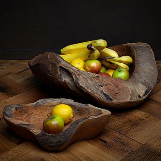 hand carved wooden bowl by the original home store