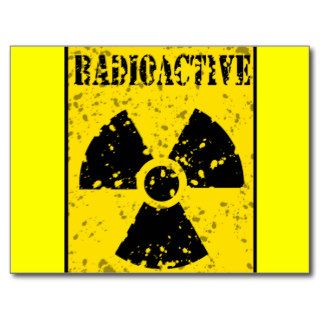 radioactive 4 RADIOACTIVE WARNING SYMBOL SIGN GRAP Postcard