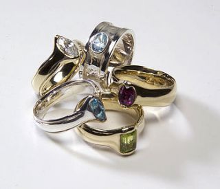 mixed rings by will bishop jewellery design