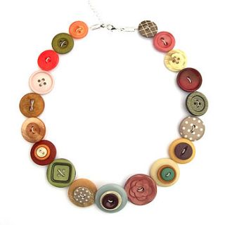 vintage style '1940's' button necklace by midas