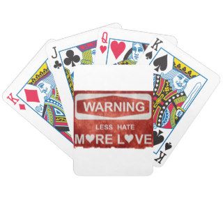 Less Hate More Love Bicycle Poker Cards
