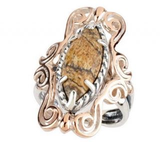 Carolyn Pollack Sterling/Copper Copper Creek Gemstone Ring —
