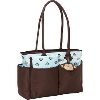 Carters Tote Diaper Bag with Novelty Print and Matching Whimsical Luggage Tag