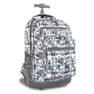 J World 'Sundance' Frost White 19.5 inch Rolling Backpack with Laptop Sleeve J World Rolling Backpacks