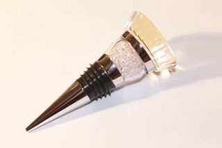 wine bottle stopper filled with swarovski crystals by diamond affair