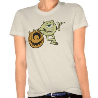 Disney Monsters Inc. Mike standing next to pumpkin T Shirt