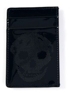 Alexander Mcqueen Perforated Skull Cardholder   Gente Roma