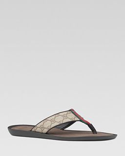 Gucci GG Plus Thong Sandals with Signature Web Detail's