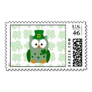 St. Patrick's Day Owl Stamps