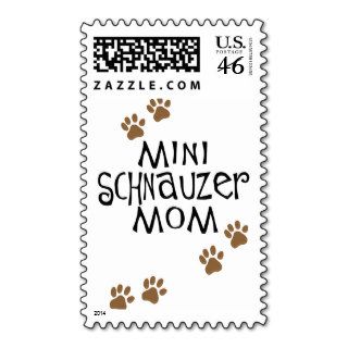 Miniature Schnauzer Mom Postage Stamp