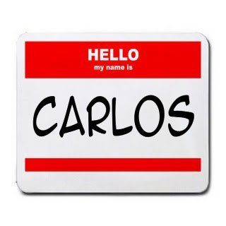 HELLO my name is CARLOS Mousepad  Mouse Pads 