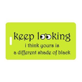 Keep Looking Personalized Luggage Tag Green
