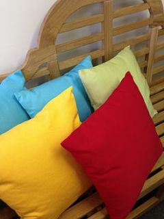bright coloured scatter cushion by posh garden furniture