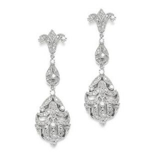 art nouveau inspired drop earrings by vintage styler