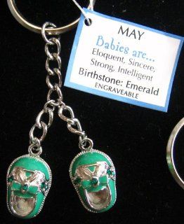 Ganz Birthstone Engravable Keychain Keepsake (May   Emerald)  Baby Keepsake Products  Baby